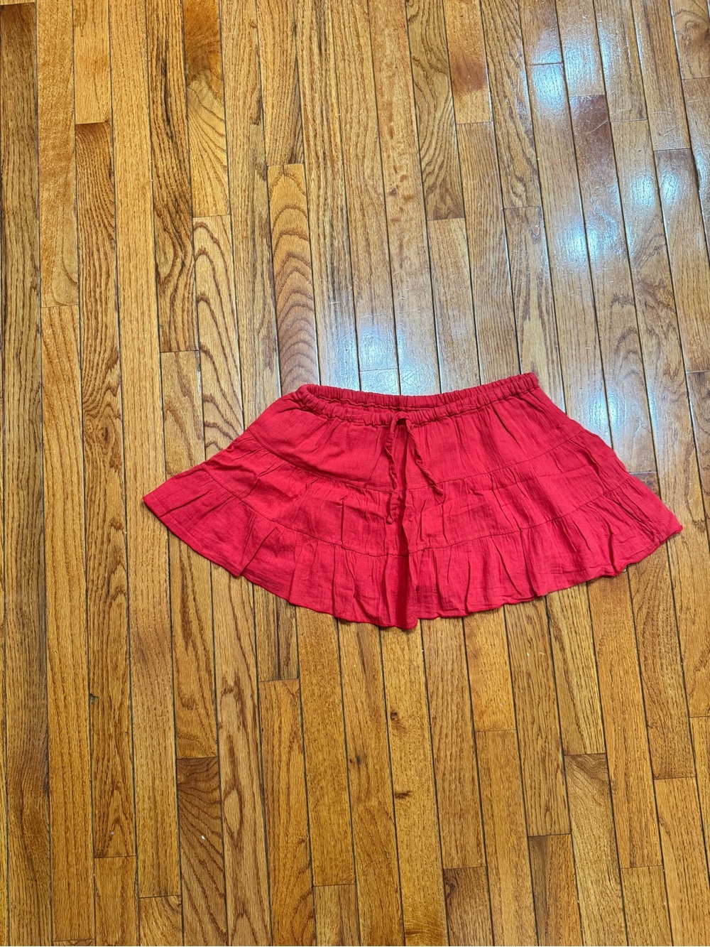 Ingear Red Tiered Mini Skirt